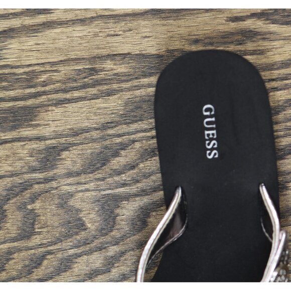 NWT Guess Womens Sarraly Flip-Flop Platform Rhinestone Disco GWSARRALY4 Black 8M - Picture 11 of 11